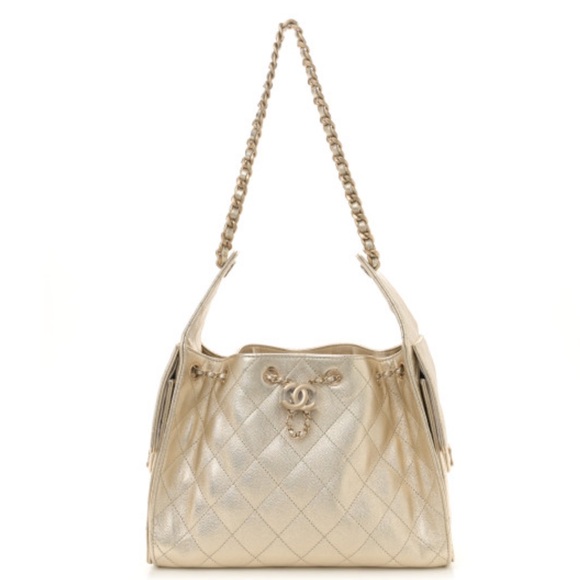 CHANEL Handbags - CHANEL
Metallic Caviar Quilted Small
Chanel 25 Hobo Gold